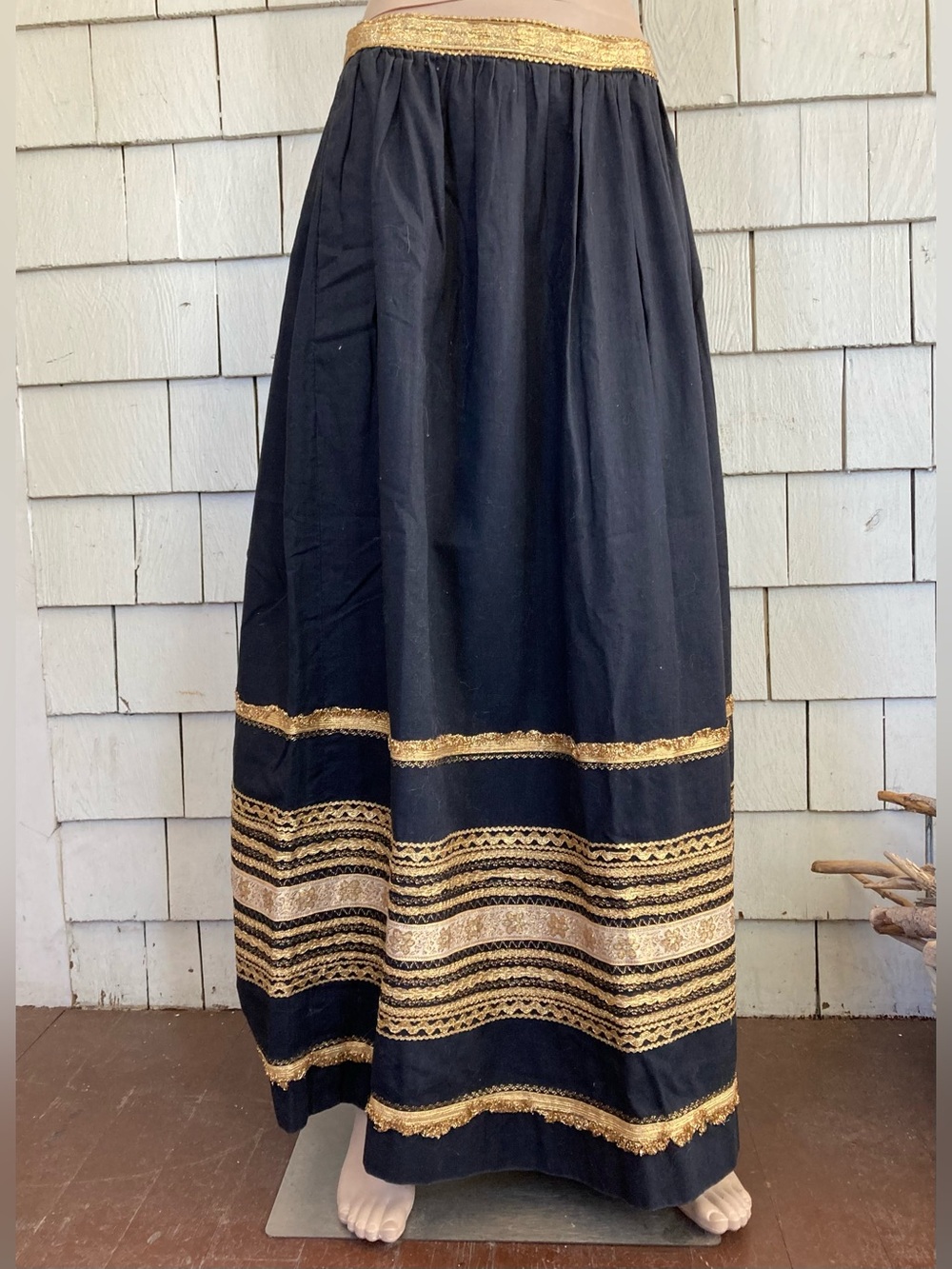 Vintage Mexican Festive Dance Maxi Skirt Size Small